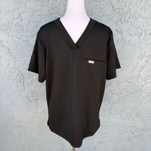Figs Black Sona FORMx Slim V-Neck Scrub Top Ultra Stretch XL NWT